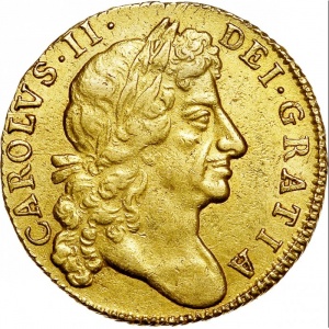 Аверс монеты Англия, 1 гинея, 1672-1684
