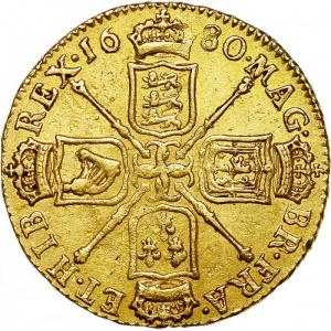 Реверс монеты Англия, 1 гинея, 1672-1684