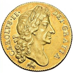 Аверс монеты Англия, 2 гинеи, 1675-1684