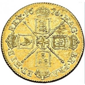 Реверс монеты Англия, 2 гинеи, 1675-1684