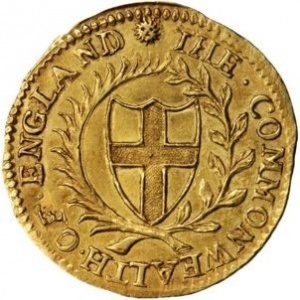 Аверс монеты Англия, 2 кроны, 1649-1660