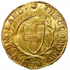 Аверс монеты Англия, 1 юнайт, 1649-1660