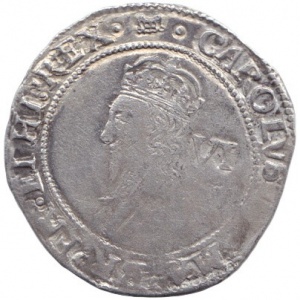 Аверс монеты Англия, 6 пенсов, 1625, Овальный герб