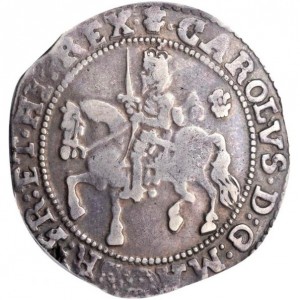 Аверс монеты Англия, ½ кроны, 1642-1644
