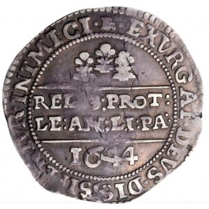 Реверс монеты Англия, ½ кроны, 1642-1644