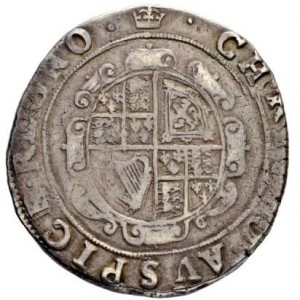 Реверс монеты Англия, ½ кроны, 1645