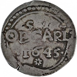 Реверс монеты Англия, 3 шиллинга, 1645
