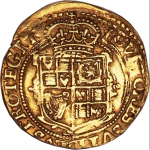 Реверс монеты Англия, 1 крона, 1625, Золото, второй бюст Карла I