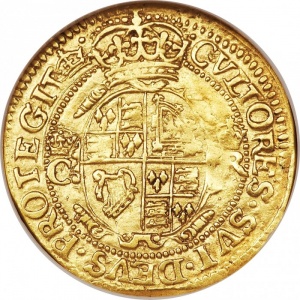 Реверс монеты Англия, 1 крона, 1625, Золото, четвертый бюст Карла I