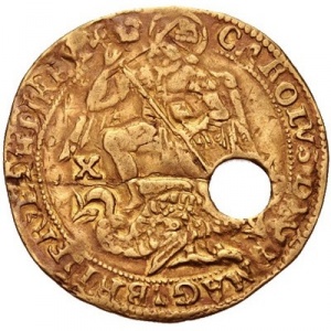 Аверс монеты Англия, 1 энжел, 1625