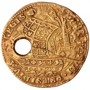 Реверс монеты Англия, 1 энжел, 1625