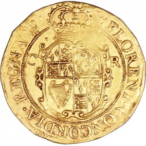 Реверс монеты Англия, 1 юнайт, 1625, Третий бюст Карла I