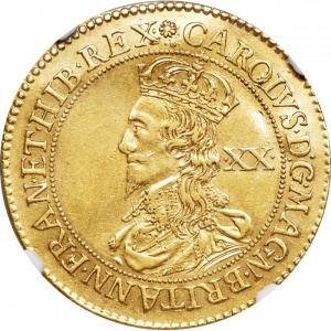 Аверс монеты Англия, 1 юнайт, 1631