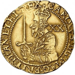 Аверс монеты Англия, 1 юнайт, 1642