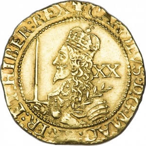 Аверс монеты Англия, 1 юнайт, 1643