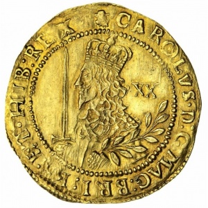 Аверс монеты Англия, 1 юнайт, 1644