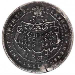 Реверс монеты Англия, 1 фунт (соверен), 1644