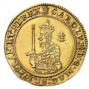 Аверс монеты Англия, 3 юнайта, 1642