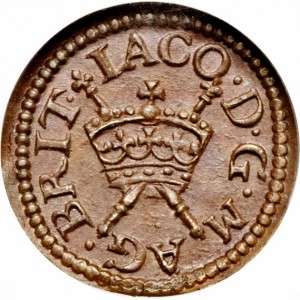Аверс монеты Англия, 1 фартинг, 1614