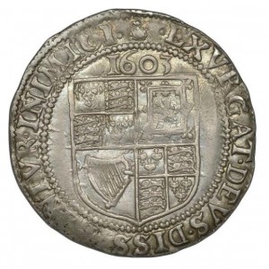 Реверс монеты Англия, 6 пенсов, 1603, Первый бюст Якова I