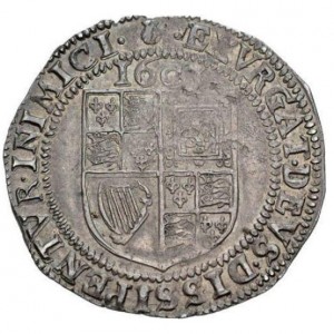 Реверс монеты Англия, 6 пенсов, 1603-1604, Второй бюст Якова I