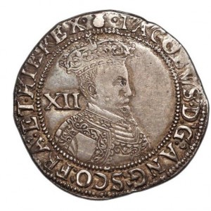 Аверс монеты Англия, 1 шиллинг, 1604, Второй бюст Якова I