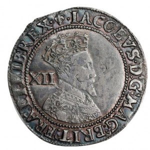 Аверс монеты Англия, 1 шиллинг, 1604, Третий бюст Якова I