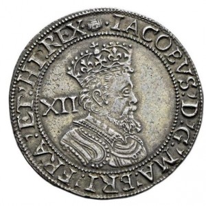 Аверс монеты Англия, 1 шиллинг, 1604, Пятый бюст Якова I