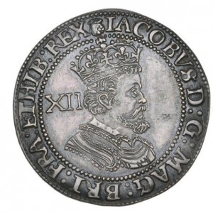 Аверс монеты Англия, 1 шиллинг, 1619