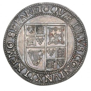 Реверс монеты Англия, 1 шиллинг, 1619