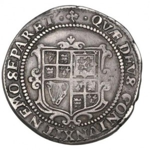 Реверс монеты Англия, ½ кроны, 1619