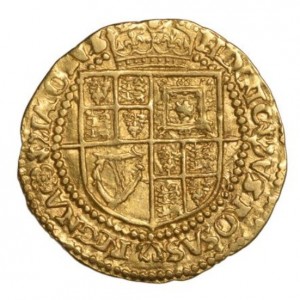 Реверс монеты Англия, ¼ лавра, 1619