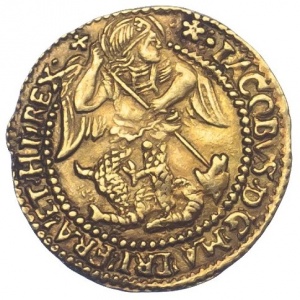 Аверс монеты Англия, ½ энжела, 1604