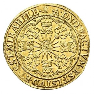 Реверс монеты Англия, 1 спур риал, 1604