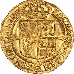 Реверс монеты Англия, 1 лавр, 1619, Четвертый бюст Якова I