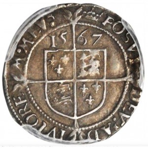 Реверс монеты Англия, 3 пенса, 1567-1577