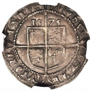 Реверс монеты Англия, 6 пенсов, 1573-1577