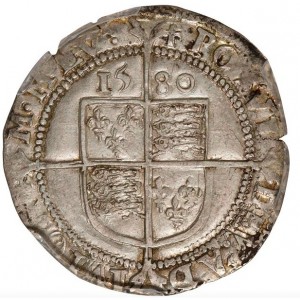 Реверс монеты Англия, 6 пенсов, 1578-1582