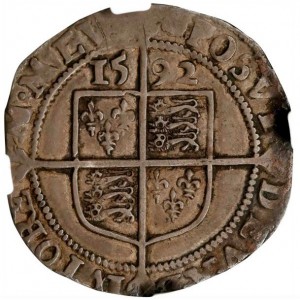 Реверс монеты Англия, 6 пенсов, 1582-1600