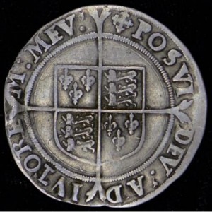 Реверс монеты Англия, 1 шиллинг, 1582
