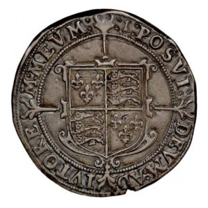 Реверс монеты Англия, ½ кроны, 1601-1602