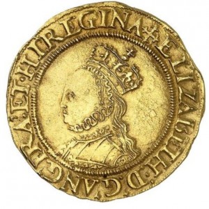Аверс монеты Англия, ½ фунта (полсоверена), 1560