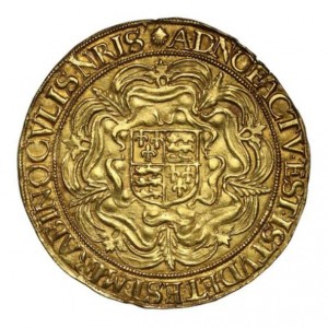 Реверс монеты Англия, 1 соверен, 1583