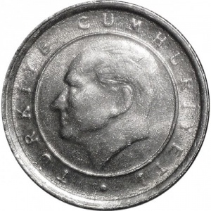 Аверс монеты Турция, 5 новых курушей, 2005-2008