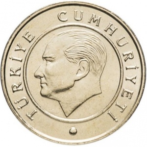 Аверс монеты Турция, 5 курушей, 2009-2022