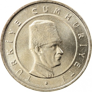 Аверс монеты Турция, 10 новых курушей, 2005-2008
