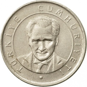 Аверс монеты Турция, 25 новых курушей, 2005-2008