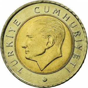 Аверс монеты Турция, 50 курушей, 2009-2022