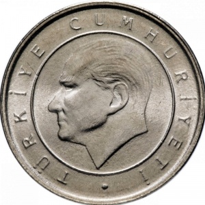 Аверс монеты Турция, 50.000 лир, 2001-2004
