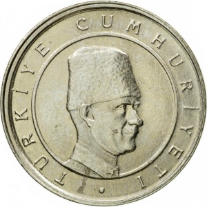 Аверс монеты Турция, 100.000 лир, 2001-2004